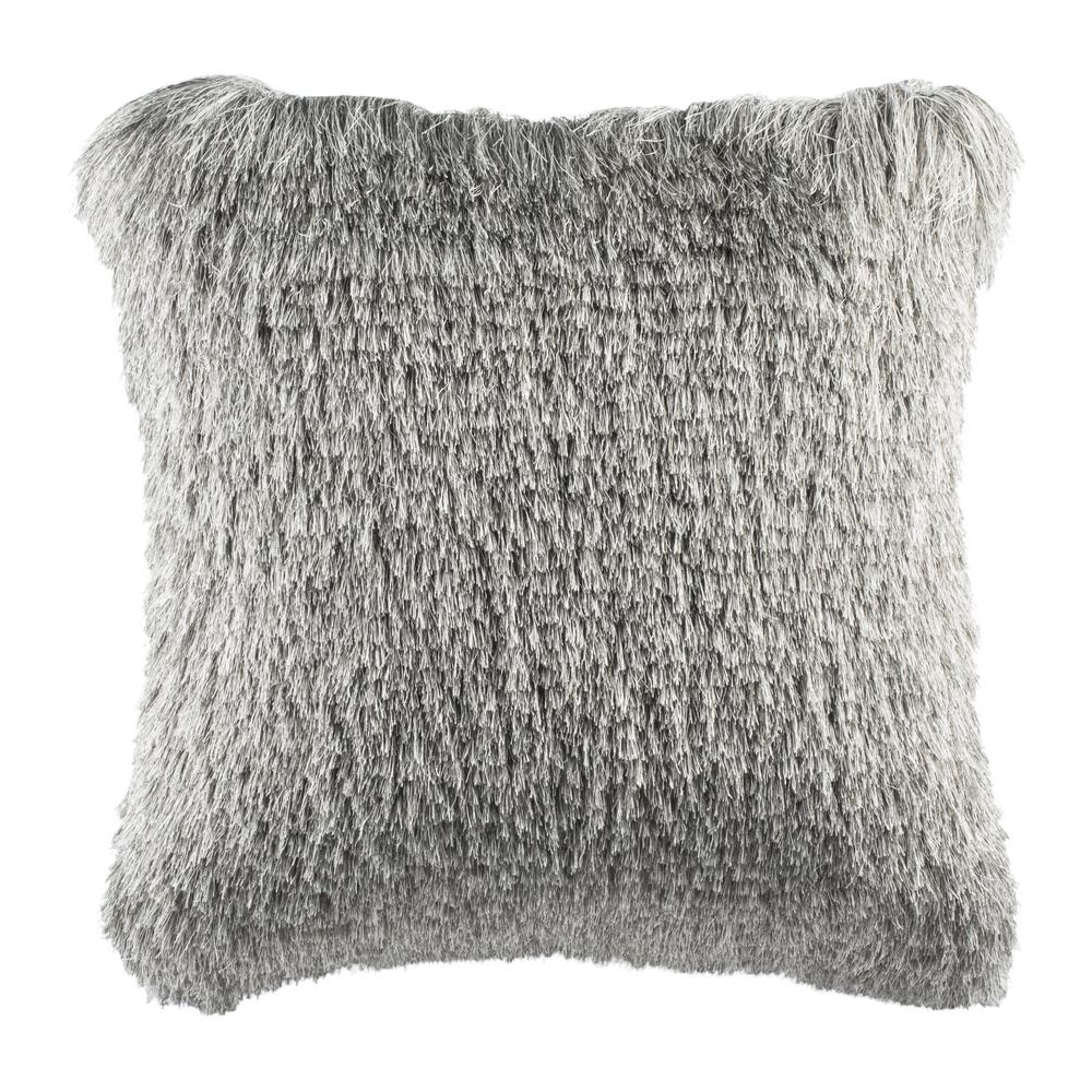 Chic Shag Pillow, Silver