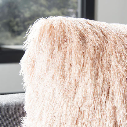 Cali Shag Pillow, Blush, PLS735D-2020