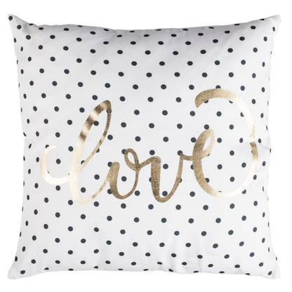 Spotted Love Pillow, Gold/Black/White
