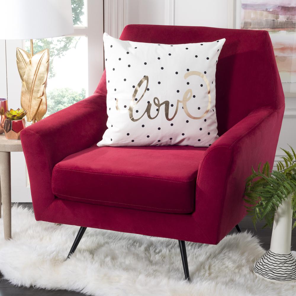 Spotted Love Pillow, Gold/Black/White