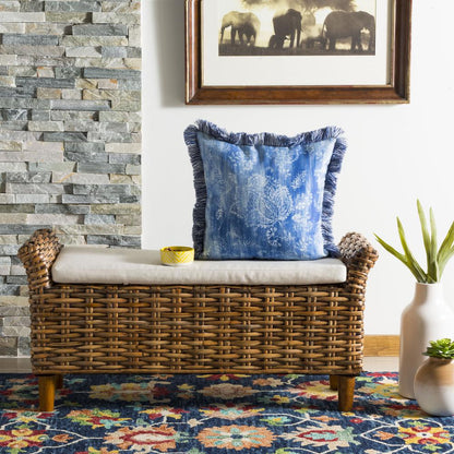Kayden Pillow, Blue/Cream