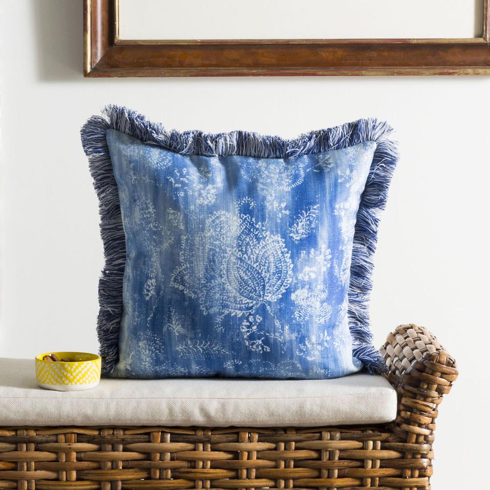 Kayden Pillow, Blue/Cream