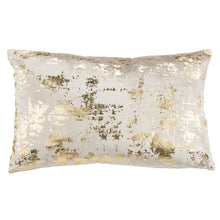 Edmee Metallic  Pillow, Beige/Gold, PLS881A-1220