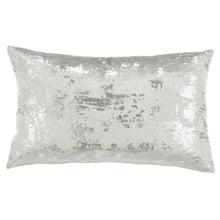 Edmee Metallic  Pillow, Light Grey/Silver, PLS881B-1220
