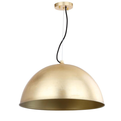 Archer Dome 21-Inch Dia Adjustable Pendant, Gold Leaf
