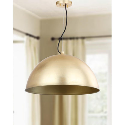 Archer Dome 21-Inch Dia Adjustable Pendant, Gold Leaf