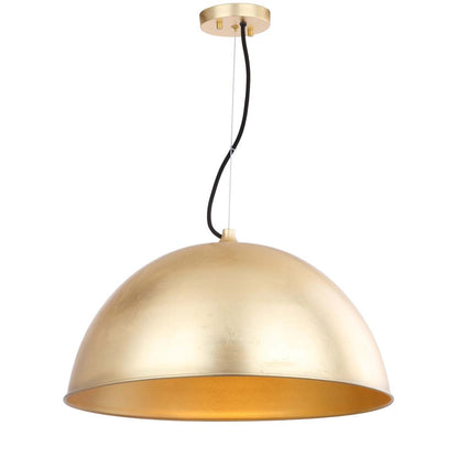 Archer Dome 21-Inch Dia Adjustable Pendant, Gold Leaf