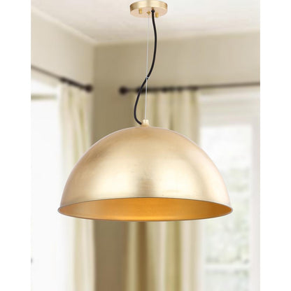 Archer Dome 21-Inch Dia Adjustable Pendant, Gold Leaf