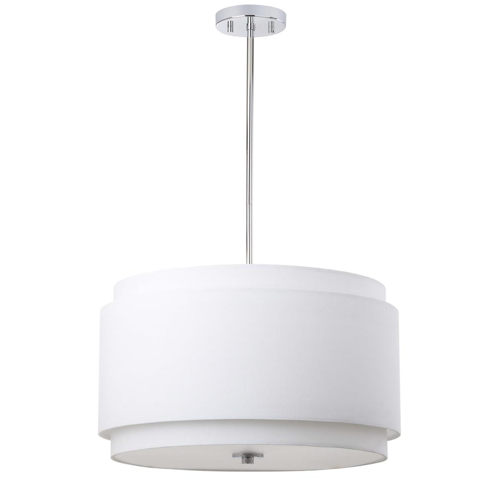 Piran 3 Light 20-Inch Dia Adjustable Pendant , White