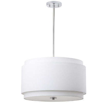 Piran 3 Light 20-Inch Dia Adjustable Pendant , White