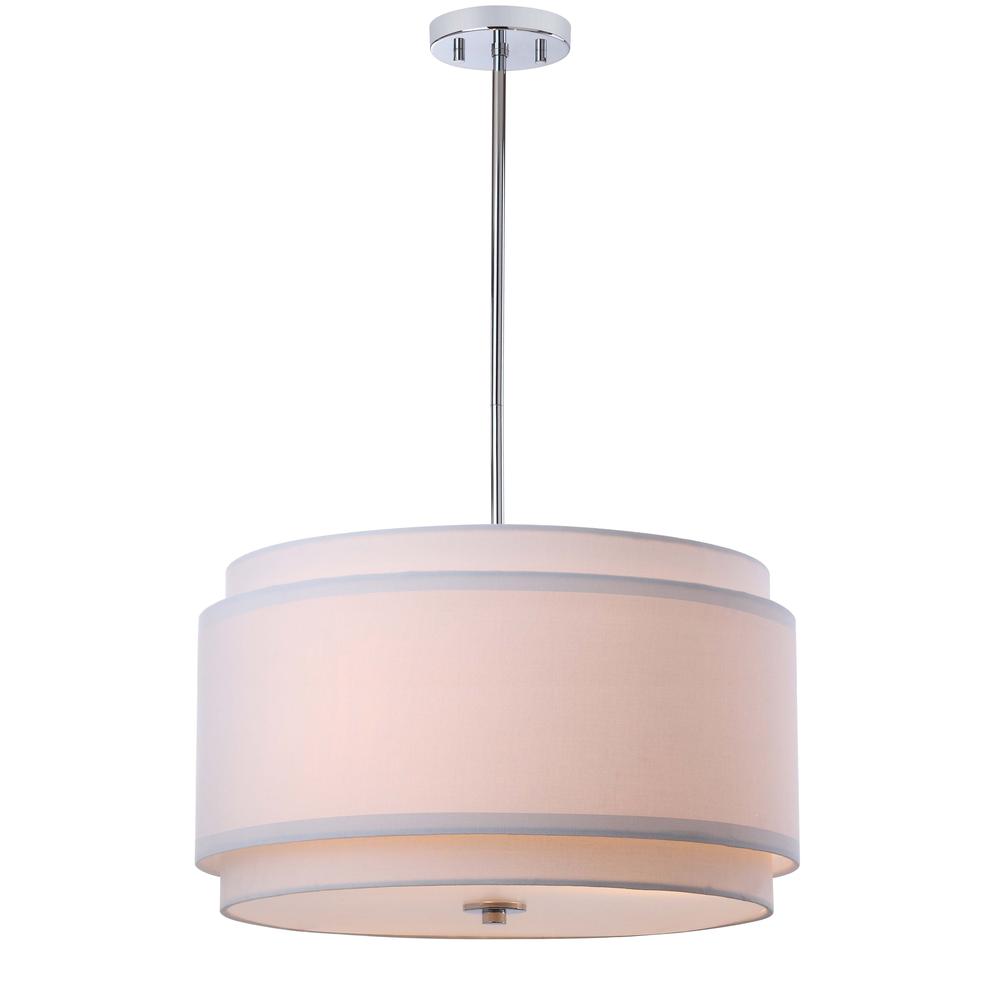 Piran 3 Light 20-Inch Dia Adjustable Pendant , White
