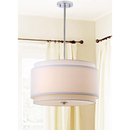 Piran 3 Light 20-Inch Dia Adjustable Pendant , White