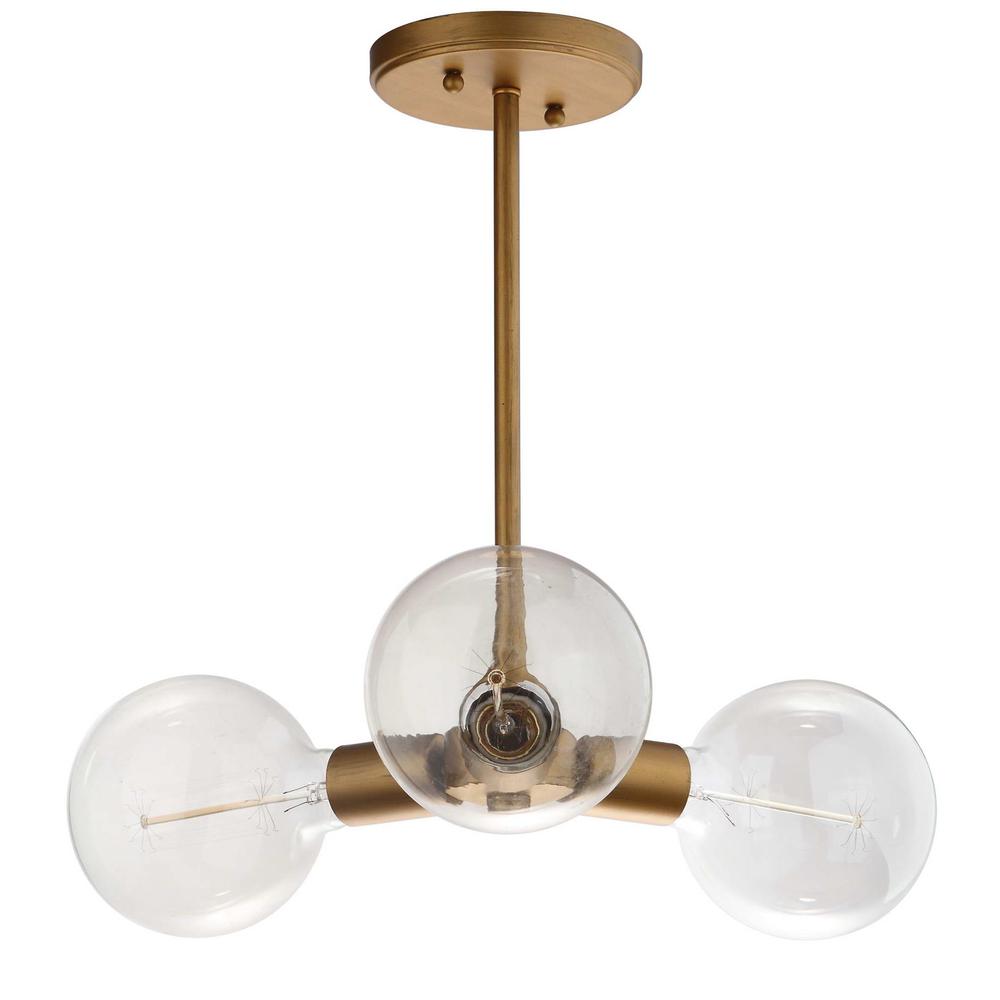 Harkin 3 Light 18-Inch Dia Adjustable Pendant , Gold