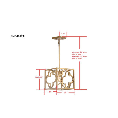Rabia Trellis Pendant, Gold