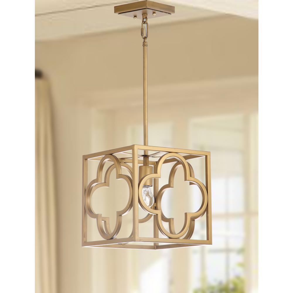 Rabia Trellis Pendant, Gold