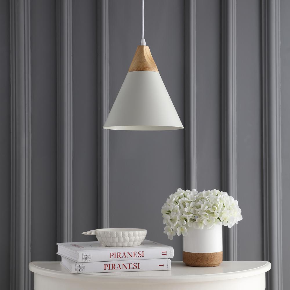 Cila Pendant, White/Light Brown