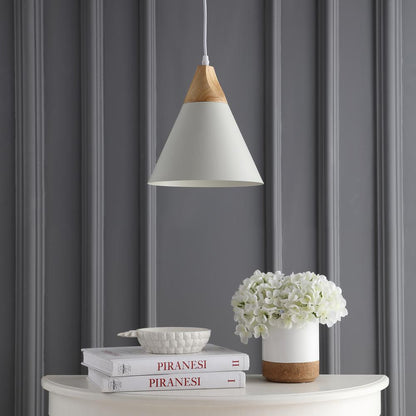 Cila Pendant, White/Light Brown