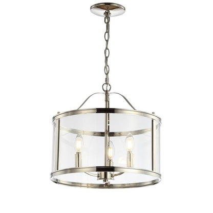 Jude Pendant, Shiny Nickel/Clear