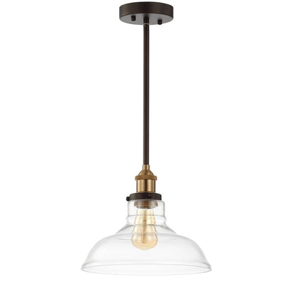 Saul Pendant, Dark Grey/Brass Gold