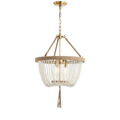 Cydney Pendant, Brass Gold/White