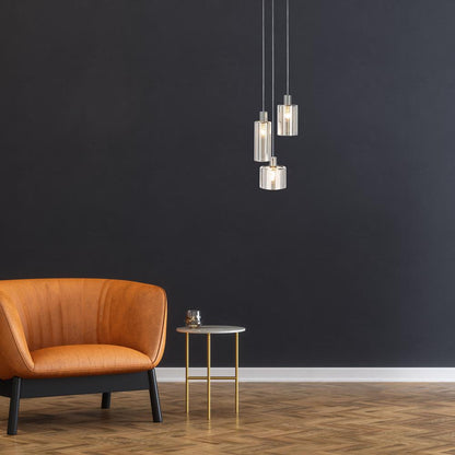 Ranlon Pendant, Silver/Chrome