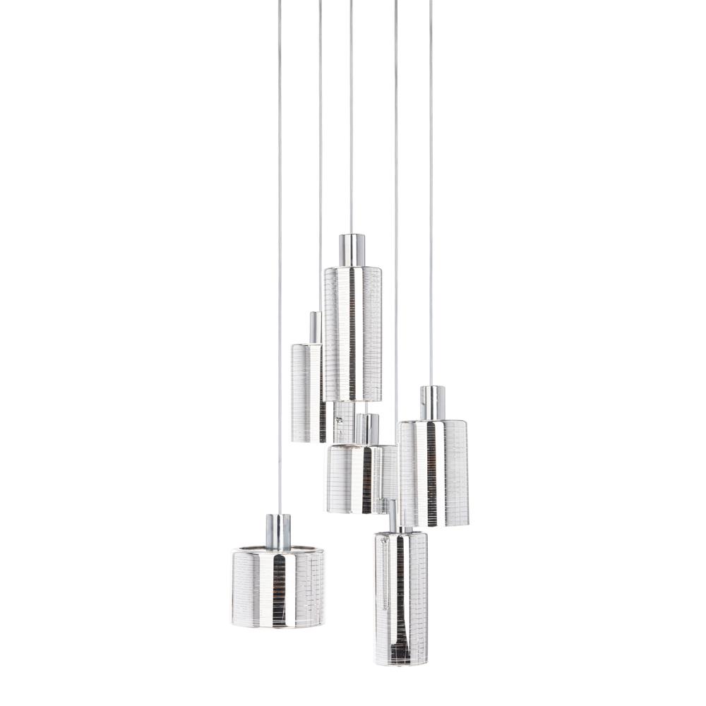 Narin Pendant, Silver/Chrome
