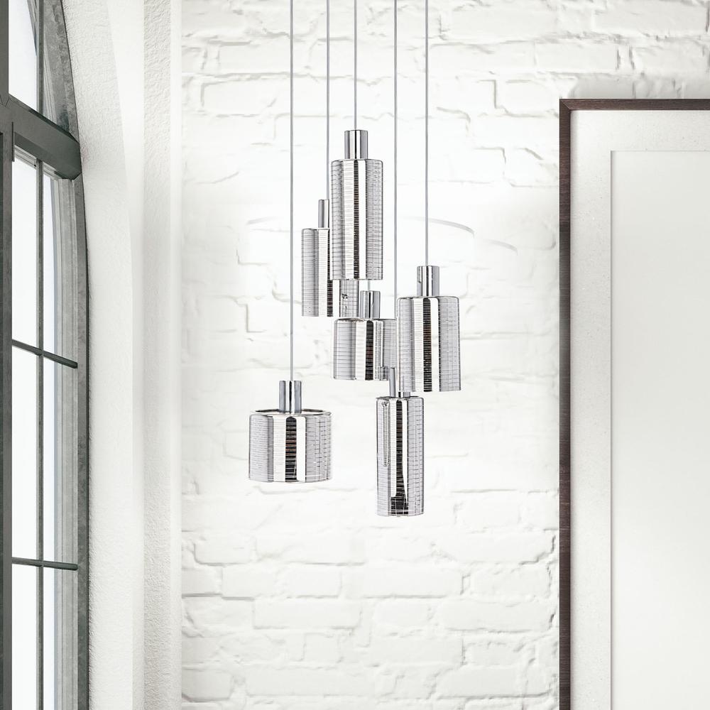 Narin Pendant, Silver/Chrome