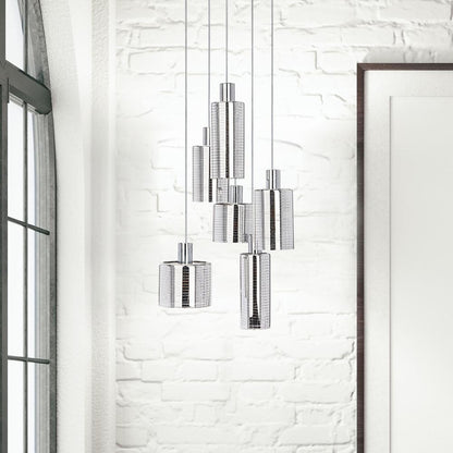 Narin Pendant, Silver/Chrome