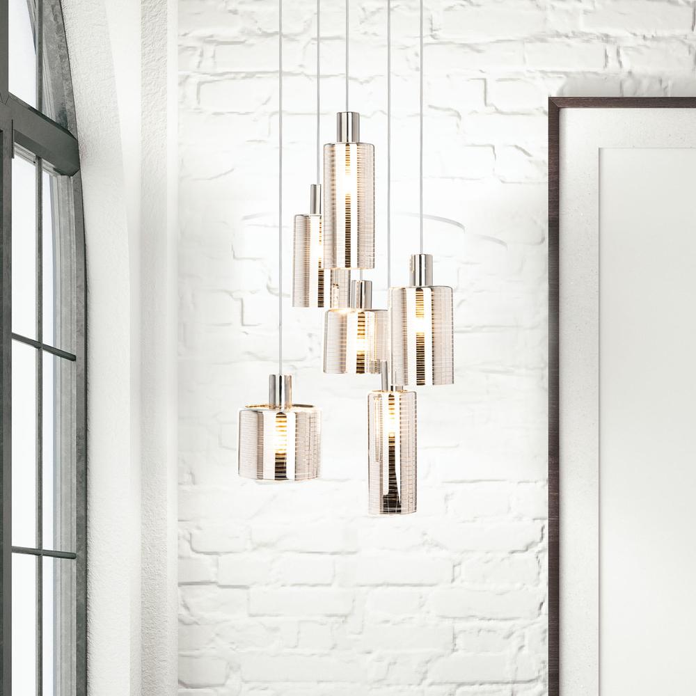 Narin Pendant, Silver/Chrome