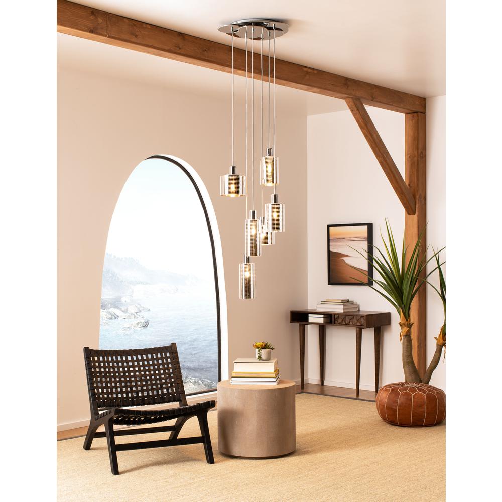 Narin Pendant, Silver/Chrome