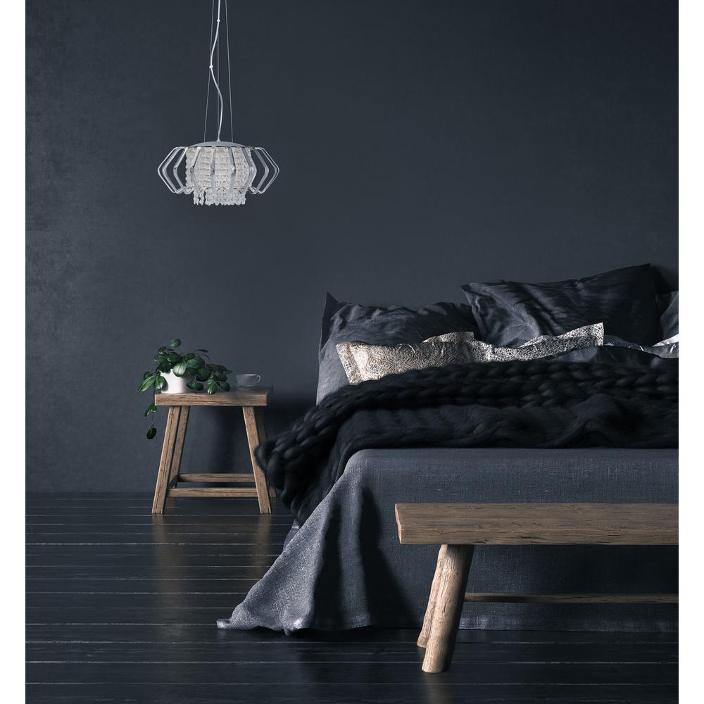Fania Pendant, Chrome/Silver