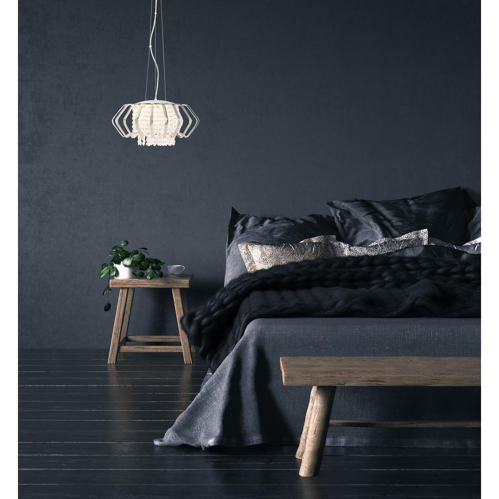 Fania Pendant, Chrome/Silver