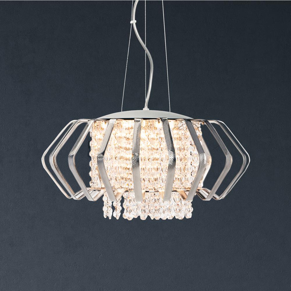 Fania Pendant, Chrome/Silver