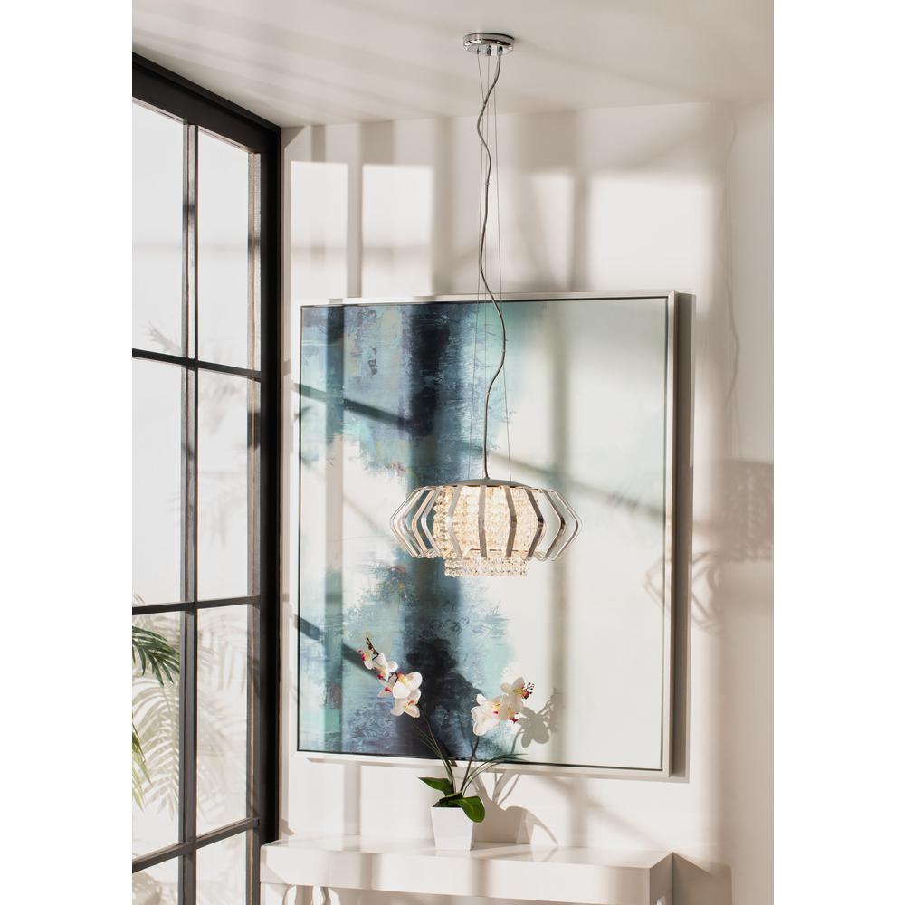 Fania Pendant, Chrome/Silver