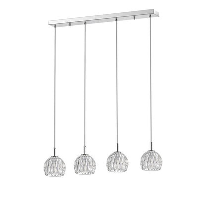 Lanson Pendant, Chrome/Clear