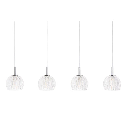 Lanson Pendant, Chrome/Clear