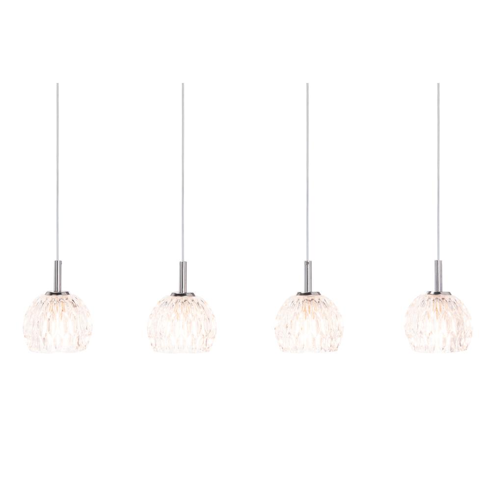 Lanson Pendant, Chrome/Clear