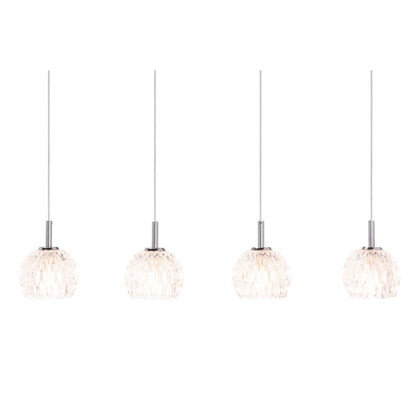 Lanson Pendant, Chrome/Clear