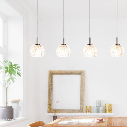 Lanson Pendant, Chrome/Clear