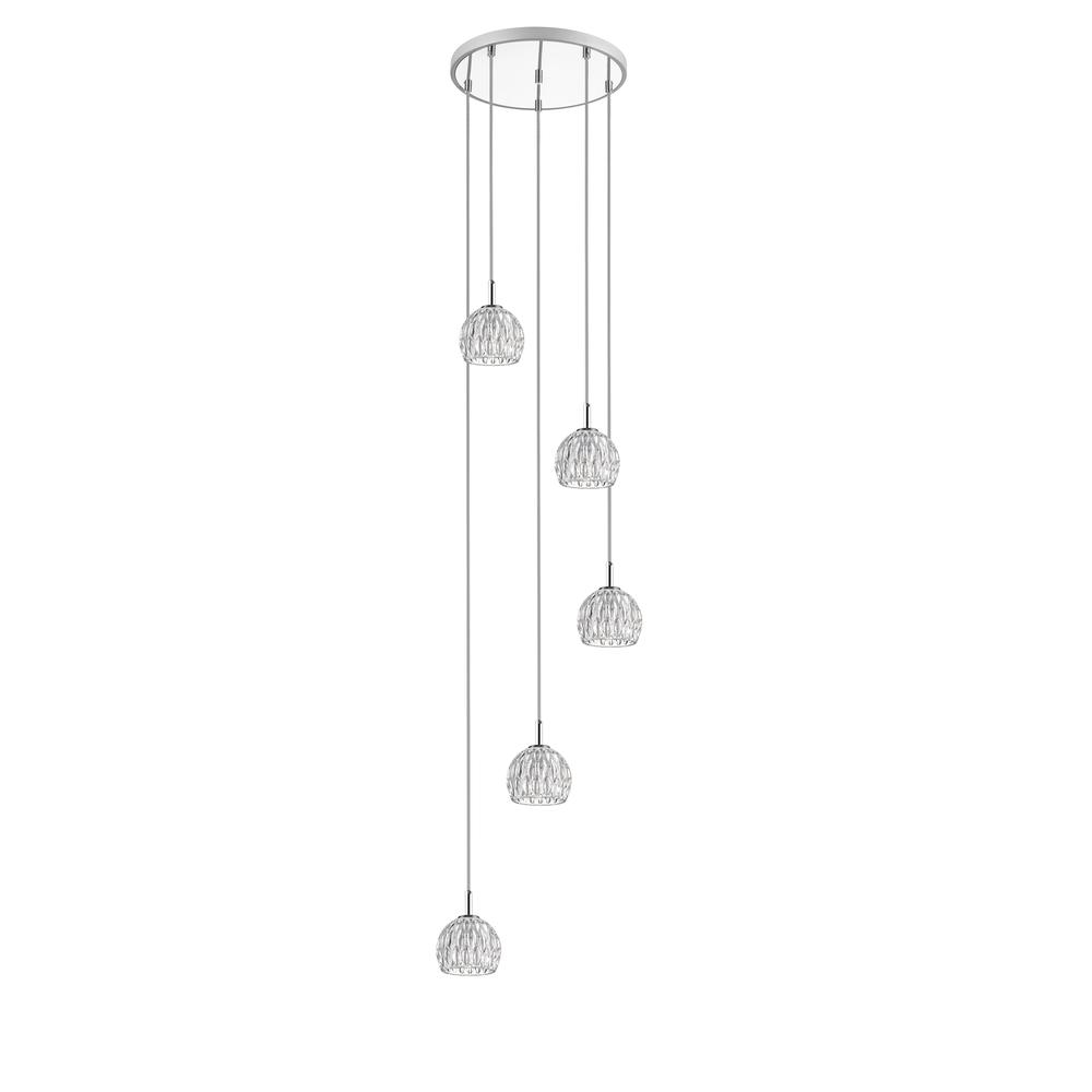 Daine Pendant, Chrome/Clear
