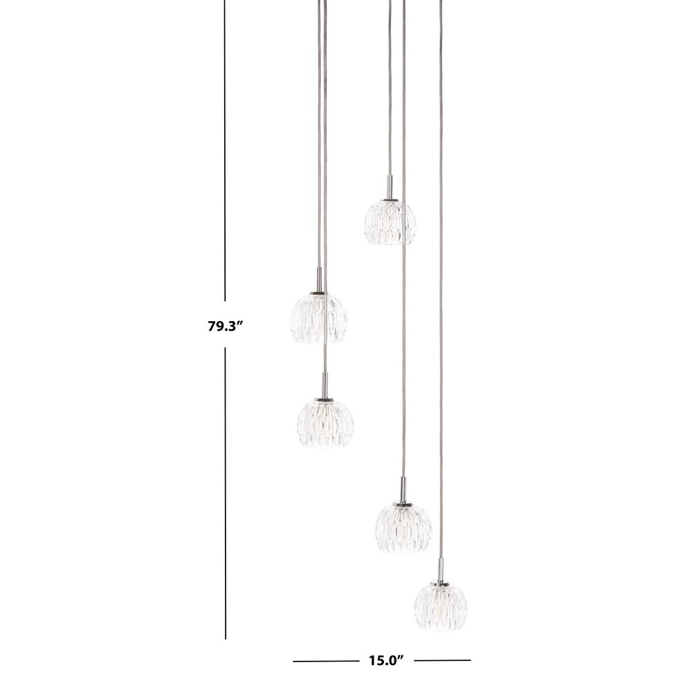 Daine Pendant, Chrome/Clear