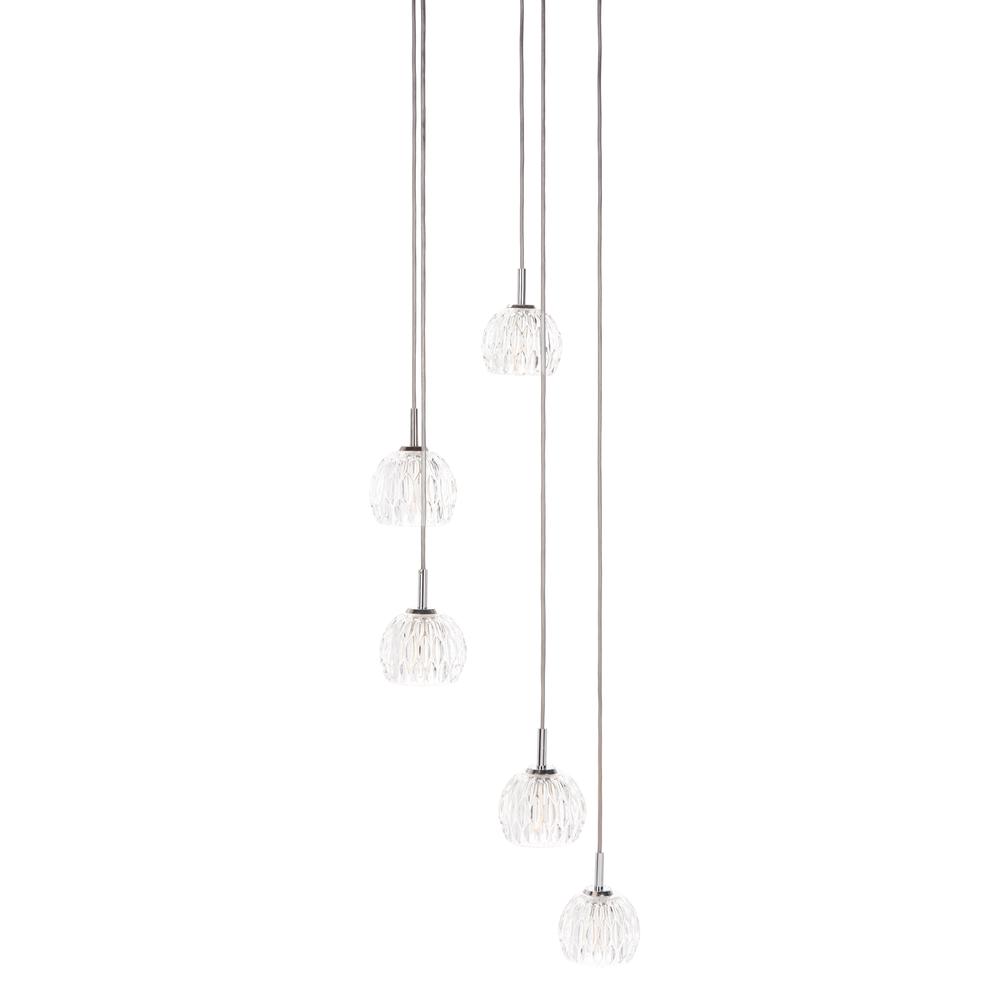 Daine Pendant, Chrome/Clear