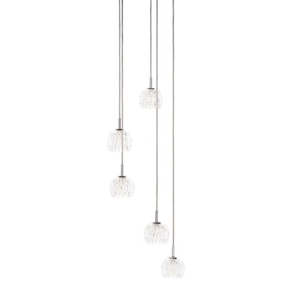 Daine Pendant, Chrome/Clear