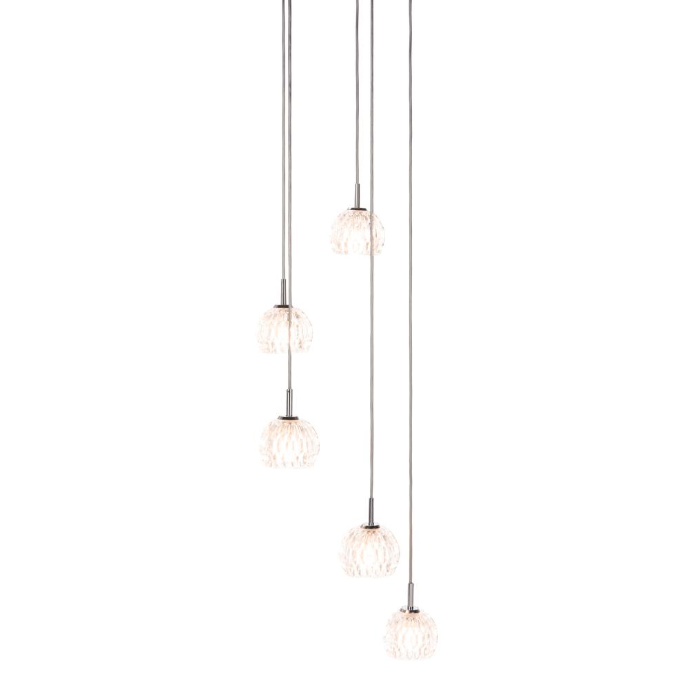 Daine Pendant, Chrome/Clear