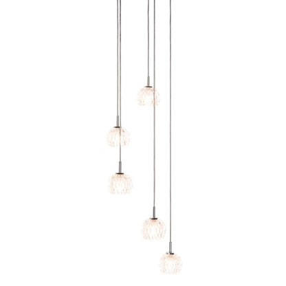 Daine Pendant, Chrome/Clear