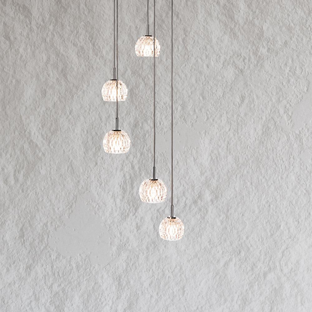 Daine Pendant, Chrome/Clear