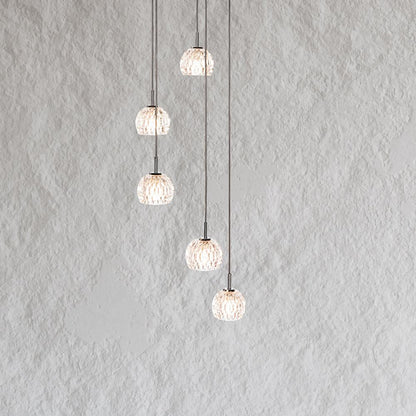 Daine Pendant, Chrome/Clear