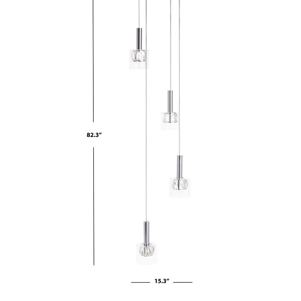 Eban Pendant, Chrome/Clear