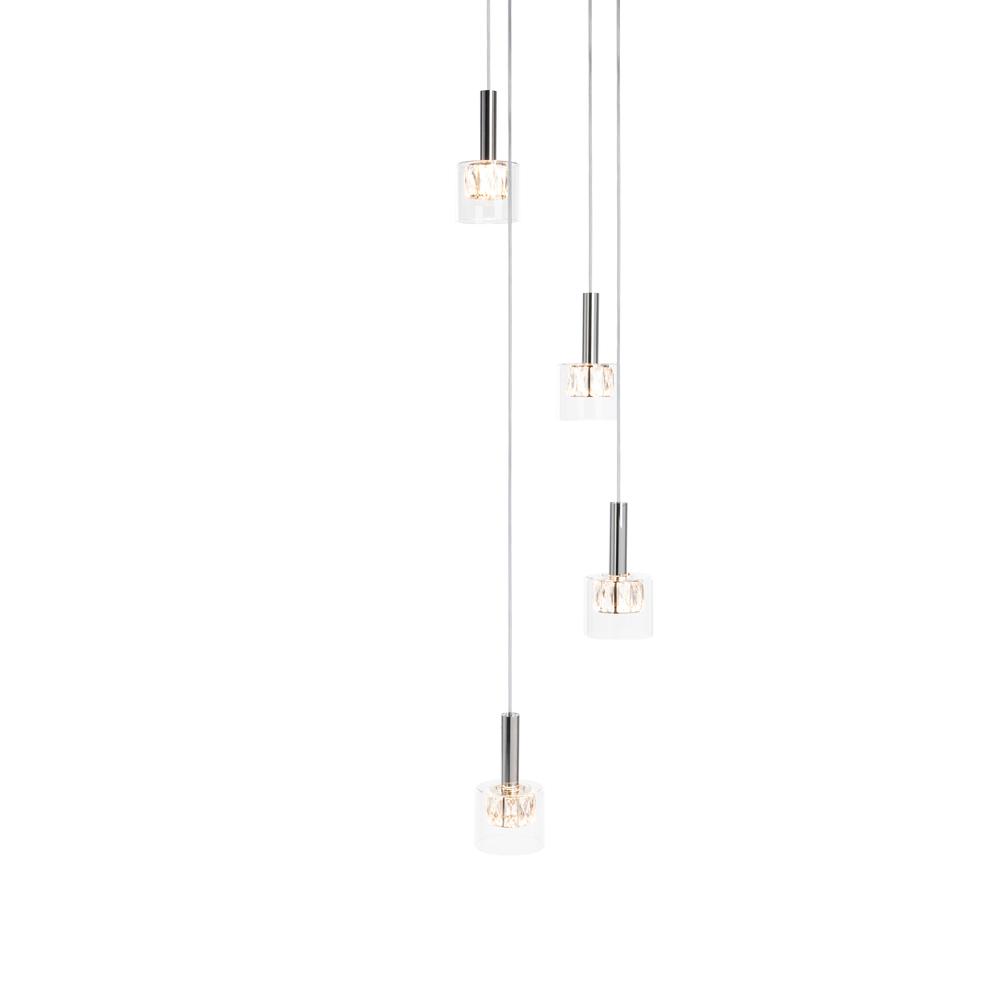 Eban Pendant, Chrome/Clear
