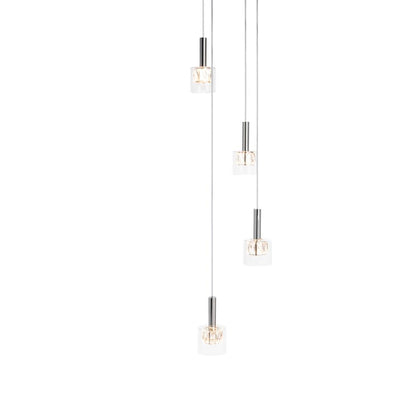 Eban Pendant, Chrome/Clear